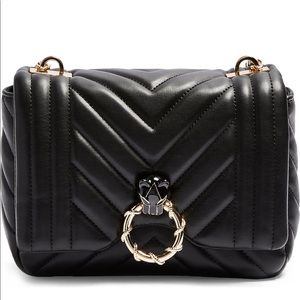Top Shop Carl Panther Faux Leather shoulder bag
